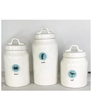 NEW Rae Dunn Sea Life Seek, Wander & Discover Canister Set